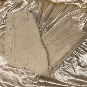Cream corduroy pants